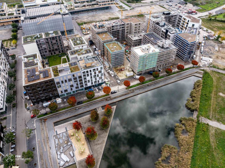 Neckarbogen, Heilbronn Neckarbogen, Heilbronn, Stadtquartier, Karlssee, Floßhafen, Paula-Fuchs-Allee, Josef-Schwarz-Schule