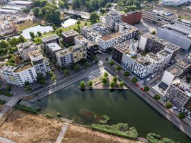 Neckarbogen, Heilbronn Neckarbogen, Heilbronn, Floßhafen, Karlssee, Josef-Schwarz-Schule